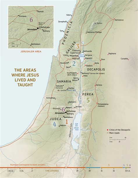 Map of Israel at the time of Jesus